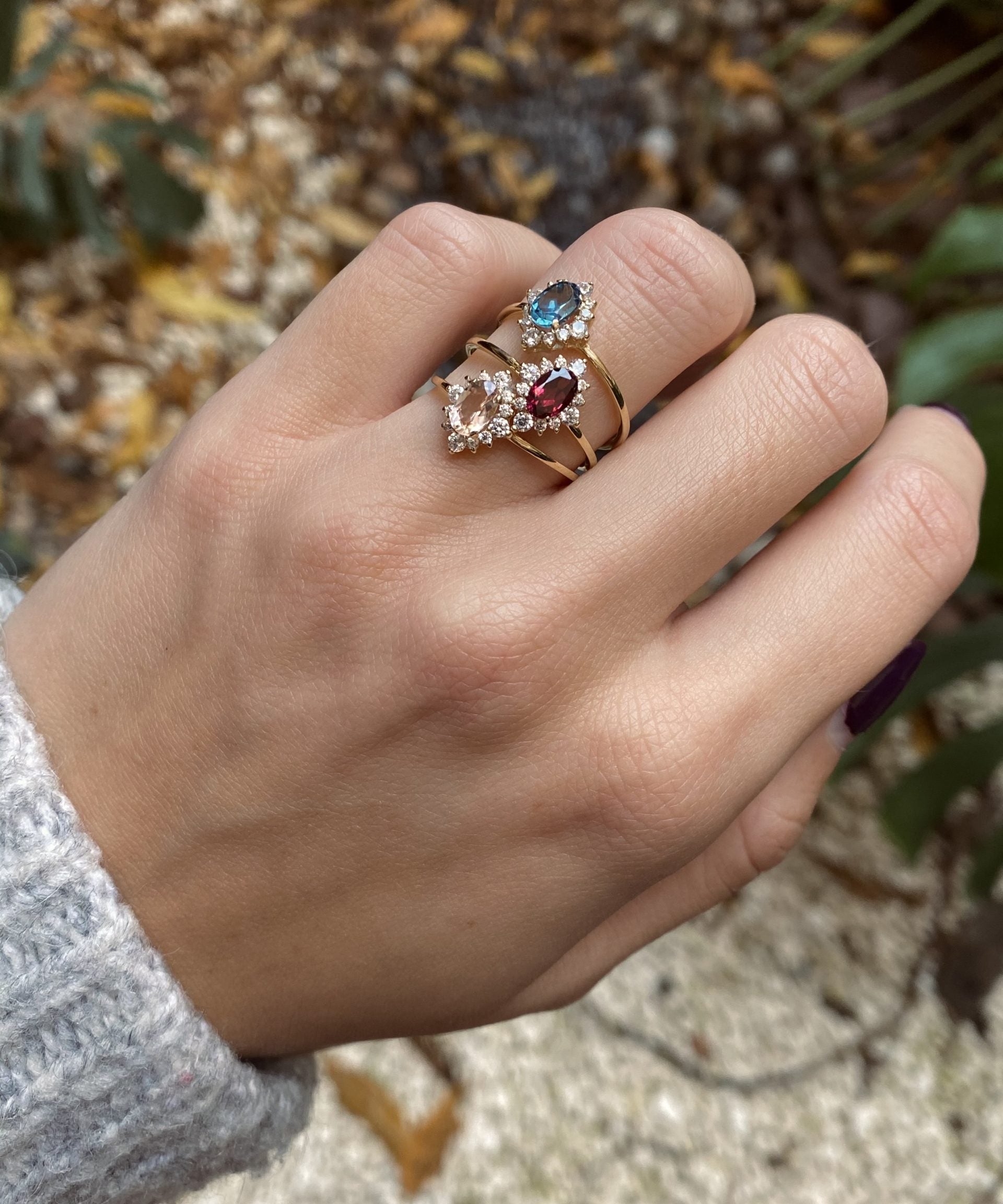 RING PRINCESS RHODOLITH