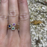 ANILLO ROUND RUBÍ Y DIAMANTES