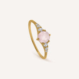 BRIOLETTE ROSE QUARTZ RING