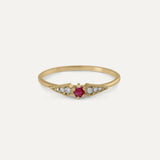 ANILLO DOBLE COMETA RUBÍ