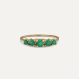 ANILLO 5 PIEDRAS ESMERALDA