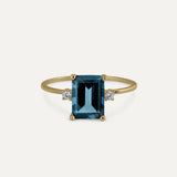 ANILLO RECTANGLE LONDON BLUE