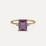 RING RECHTECK AMETHYST