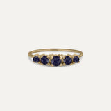 ANILLO 5 PIEDRAS ZAFIRO