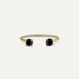 BLACK DOUBLE STONE RING