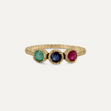 TRIPLE BEZEL RING