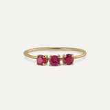 ANILLO TRIPLE GARRA RUBÍ
