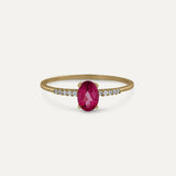 ANILLO ESTELA OVAL TOPACIO ROSA
