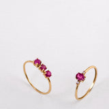 ANILLO TRIPLE GARRA RUBÍ
