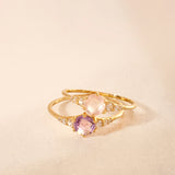 BRIOLETTE ROSE QUARTZ RING