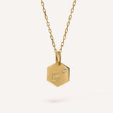 PERSONALISIERTER DIAMANT-HEXAGON-ANHÄNGER
