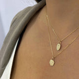 PERSONALISIERTER DIAMANT-HEXAGON-ANHÄNGER