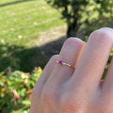 ANILLO MINI CROWN RUBÍ Y DIAMANTES