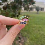 DIADEM-RING MIT SAPHIR