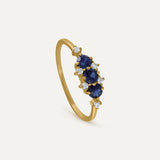 DIADEM-RING MIT SAPHIR