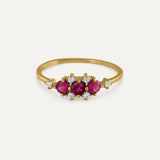 TIARA-RING MIT RUBIN