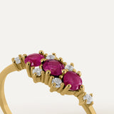 TIARA-RING MIT RUBIN