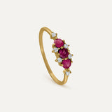 TIARA-RING MIT RUBIN