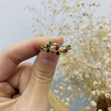RING TROIS WAVE SAPHIR