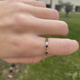 RING TROIS WAVE SAPHIR