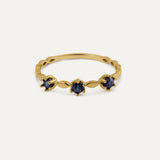 RING TROIS WAVE SAPHIR