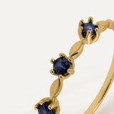 RING TROIS WAVE SAPHIR