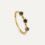 RING TROIS WAVE SAPHIR
