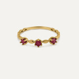 TROIS WAVE RING RUBY