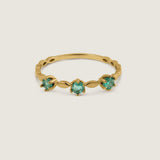 ANILLO TROIS WAVE ESMERALDA
