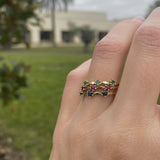 ANILLO TROIS WAVE ESMERALDA