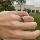 ANILLO TROIS WAVE ESMERALDA
