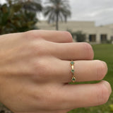ANILLO TROIS WAVE ESMERALDA