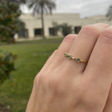 ANILLO TROIS WAVE ESMERALDA