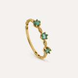 ANILLO TROIS WAVE ESMERALDA