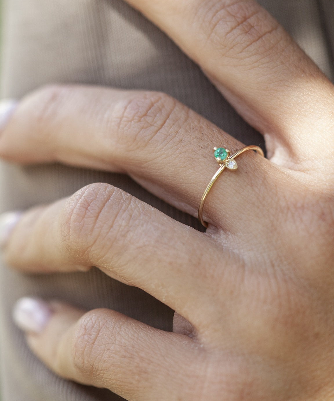 ANILLO MICO ESMERALDA