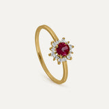 ANILLO FLEUR RUBÍ