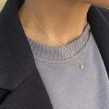 ANHÄNGER RUND SMARAGD UND DIAMANTEN 0,06CT