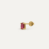 OVAL RUBY EARRING