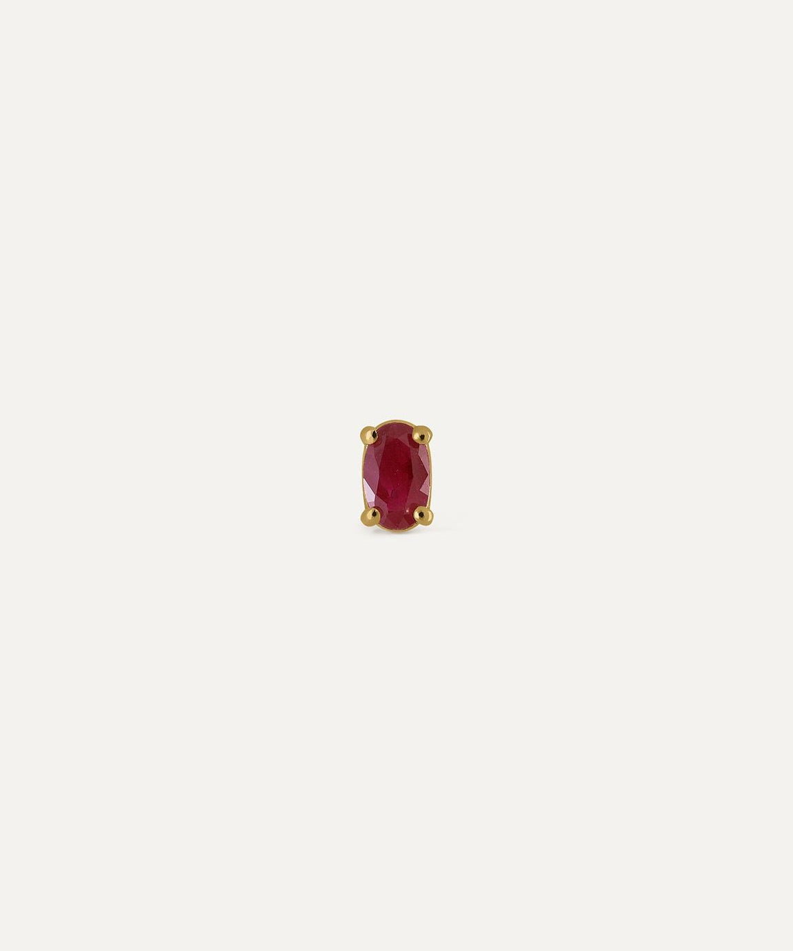 OVAL RUBY EARRING