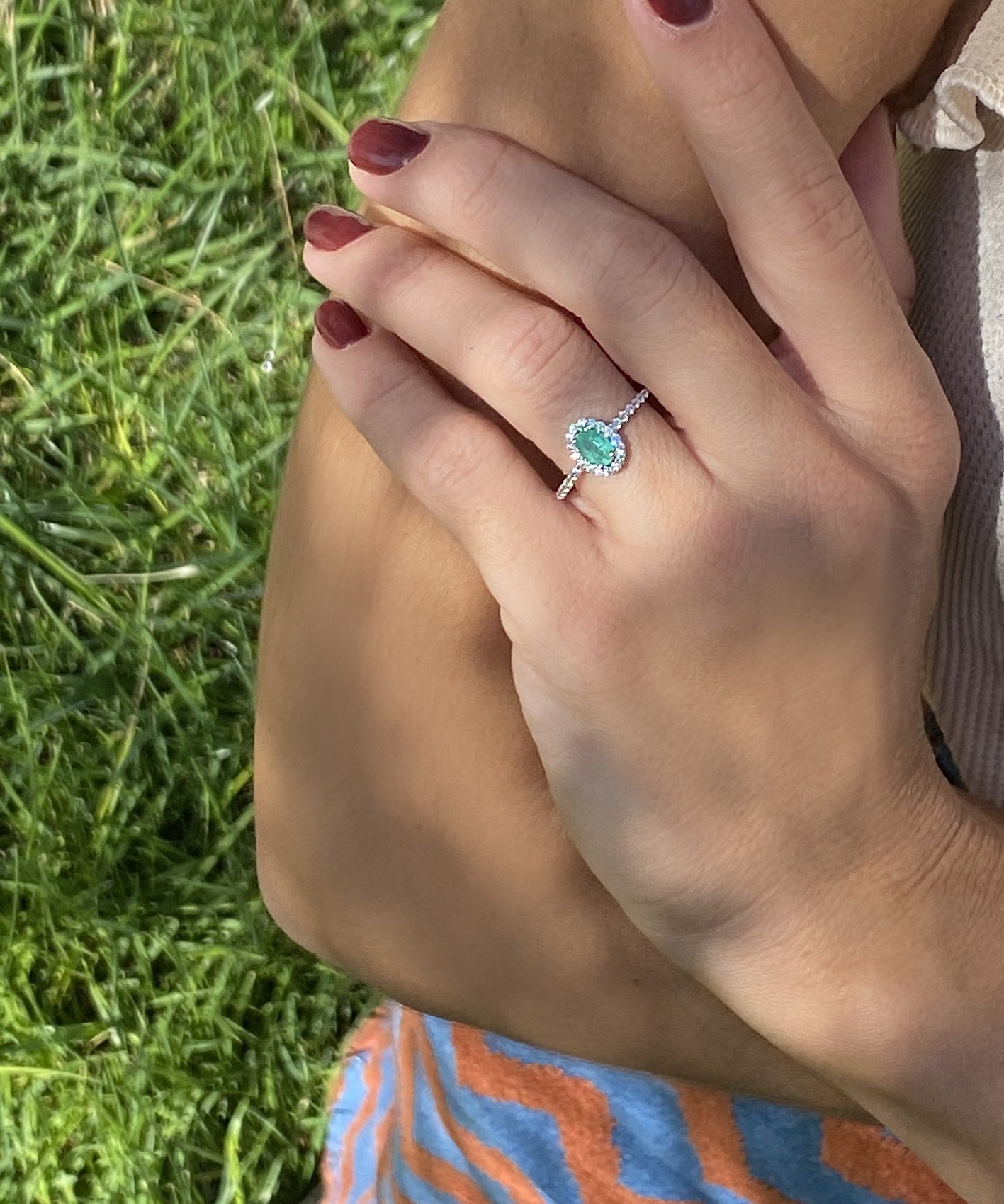 ANILLO ROSETÓN ESTELA ESMERALDA