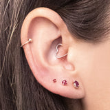 OVAL RUBY EARRING