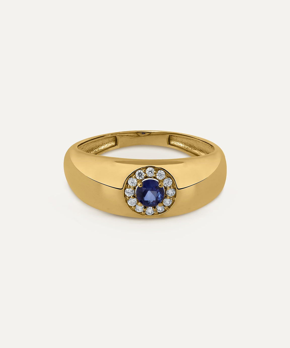 SIGNET RING ROUND SAPPHIRE