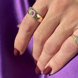 ANILLO SIGNET ROUND RUBÍ