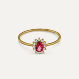 ANILLO ROSETÓN MINI TOPACIO ROSA