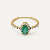 Ring Rosette Estela Emerald