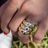 ANILLO SIGNET ROUND  ESMERALDA