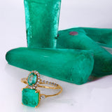 Ring Rosette Estela Emerald