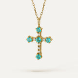 PARAIBA CROSS PENDANT