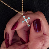PARAIBA CROSS PENDANT