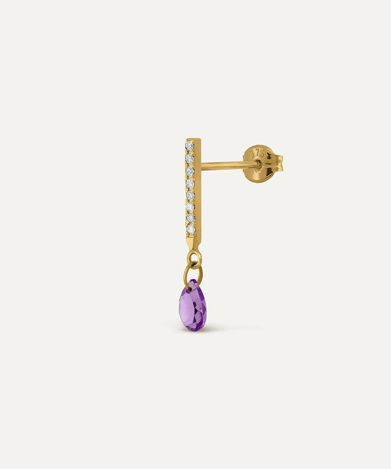 AMETHYST SATURN EARRING